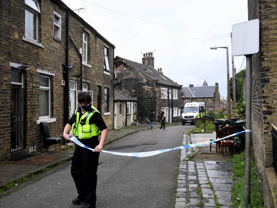 The scene of a collapsed roof in Bradford which left one man dead (Photo: Simon Hulme)