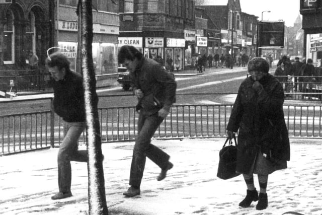 At the junction of Station Road and Carlton Street in January 1984