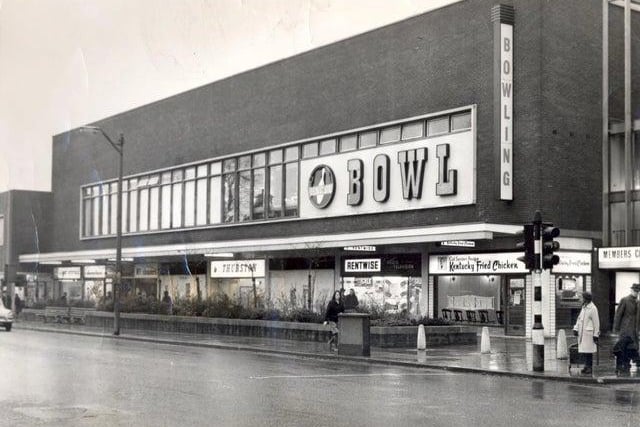 The caption on the back of our photo reads "Part of the Headingley shopping centre which has proved so popular because of its competitive prices, wide range of services and attractive facilities"
