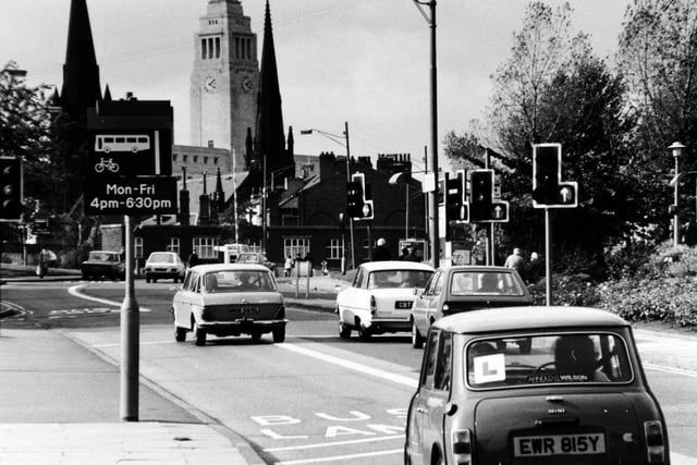 The first bus lane in Leeds opened in September 1983 between Portland Crescent and Blackman Lane on the run up to the Parkinson Building. Was in operation from 4pm to 6.30pm. Your YEP found motorists ignoring the new restrictions.