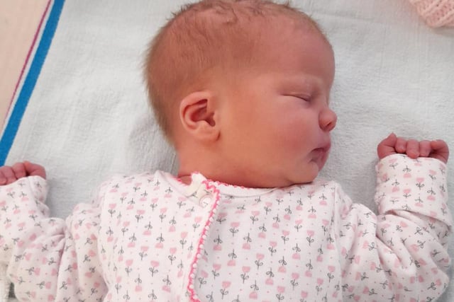 Baby Sophia Rae Heaton, born 13th September at 11.55, weighing 6lb 13oz at Wigan hospital, to parents Teresa and Christopher Heaton and big brother William.