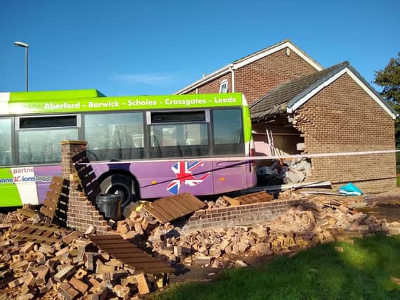 The bus crashed into a house in Dovedale Garth.