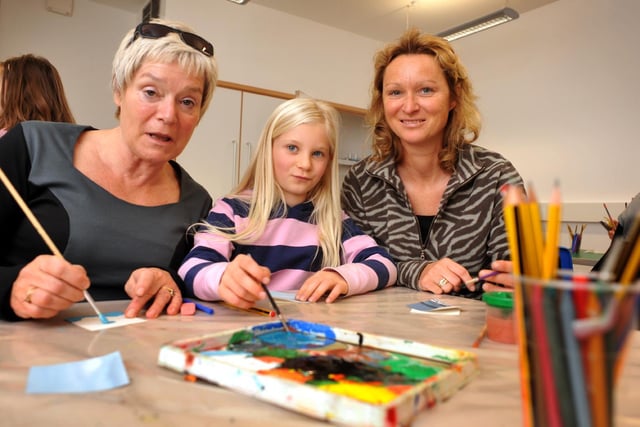 Scarborough families take part in the national The Big Draw event, at the Woodend Creative Workspace.