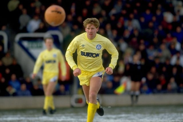 Ian Baird in FA Cup third round action against Telford United at a snowy Hawthorns. He scored a brace that day to send Leeds through.