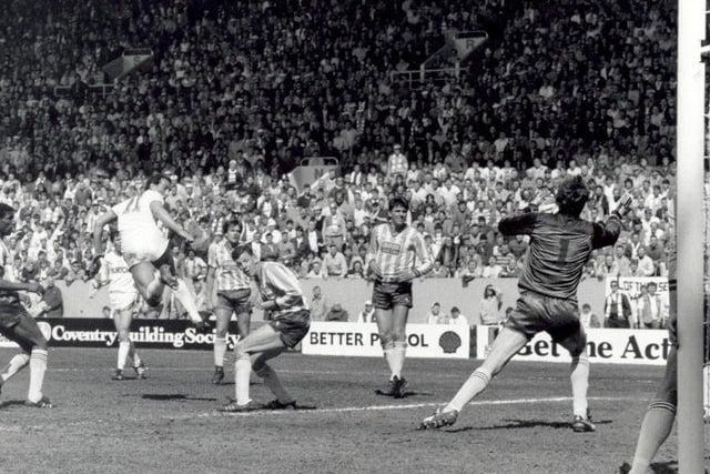 David Rennie put the Whites in front against Coventry City in the semi-final of the FA Cup at Hillsborough.