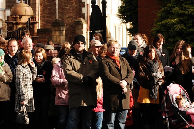Members of the public watch the Remembrance Day service in Spa Gardens in Ripon back in 2008.