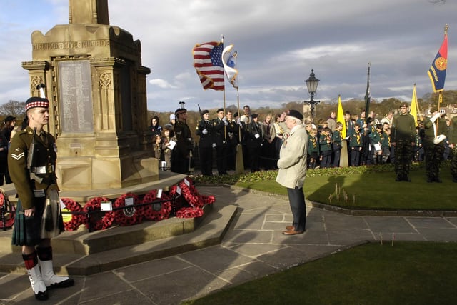 Laying wreaths at the War Memorial in Knaresborough back in 2007.