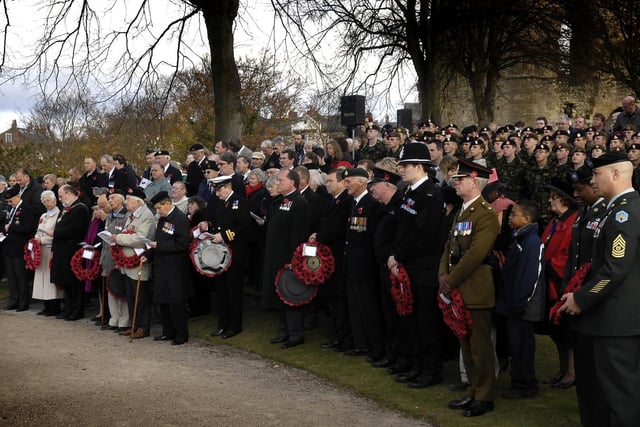 The gathering at the War Memorial in Knaresborough back in 2007.