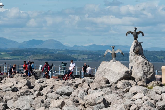 It's a three mile walk along the paved and very accessible promenade between Bare and Heysham, with stunning views over Morecambe Bay throughout the year. Cycling, scooting and hoverboarding is also welcome.
