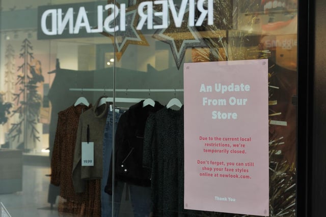 All clothes shops are ordered to close for four weeks.