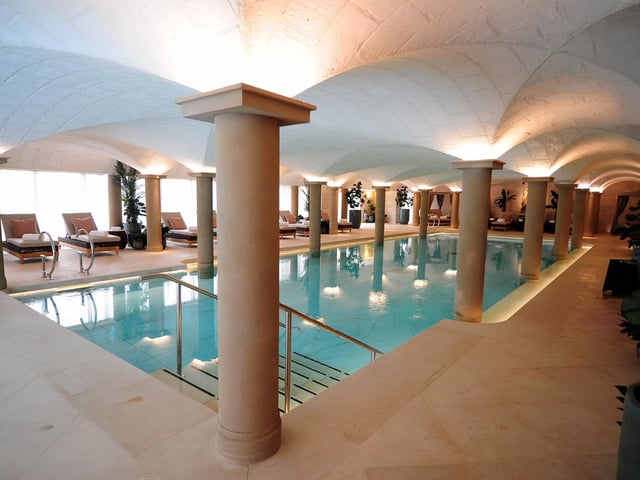 Grantley Hall's extravagant restoration not only brought the building and extensive grounds back to their original Palladian splendour, it also introduced new, 21st century features including a marble-clad pool, elite fitness facilities, a Japanese garden and a helipad.