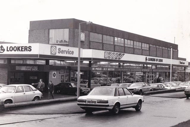Lookers of Leeds, one of three big Austin Rover dealers in the city, pictured in January 1983.