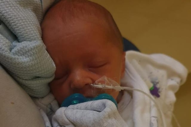 Jakob John Innous born at 33.6 weeks at Royal Preston Hospital weighing 4lbs 12oz on October 30