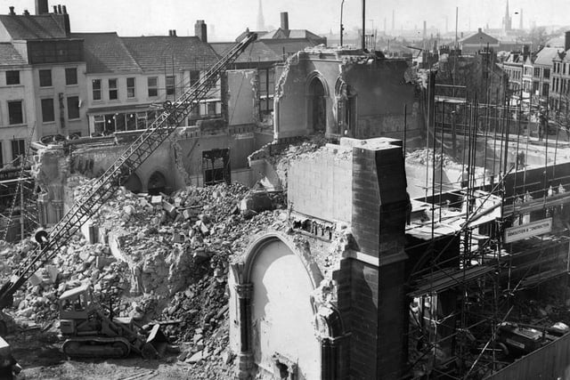And finally, Preston's magnificent Town Hall was flattened after a fire destroyed the building in March 1947. The plot is where Crystal House now stands on the Flag Market