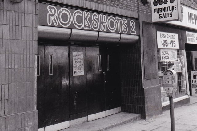 Do you remember Rockshots 2 on Lower Briggate? Pictured in February 1986.