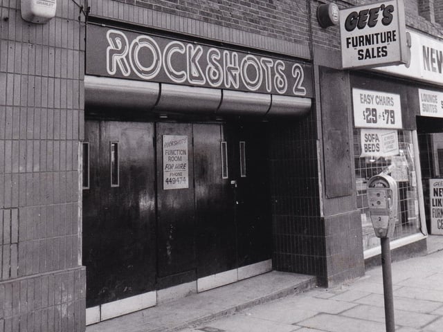 Do you remember Rockshots 2 on Lower Briggate? Pictured in February 1986.