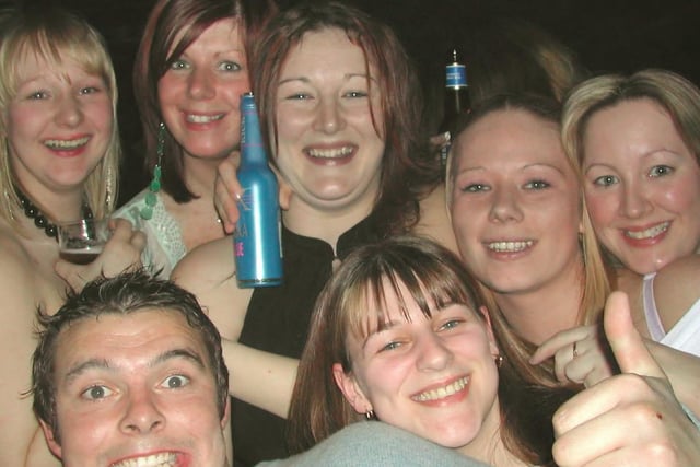 Hemsworth and Kinsley crew on a night out in 2004.