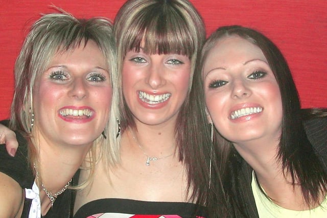 Stacey, Lisa and Ruth on a night out in 2004.