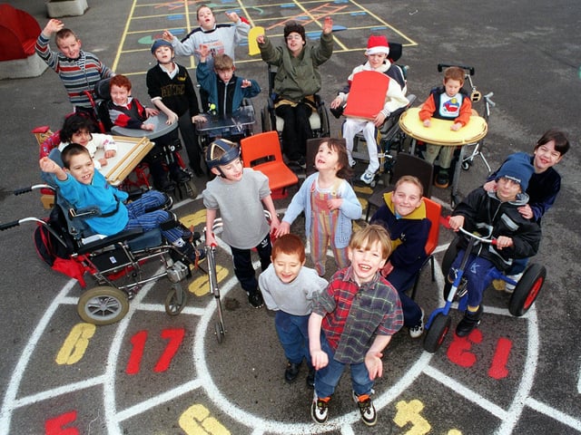 Pupils at John Jamieson School playing in the school's newly-renovated playground.