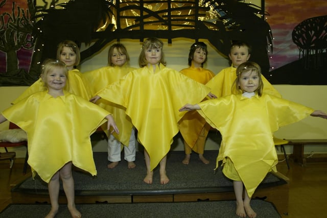 Children at Central Street School, Hebden Bridge, in their Nativity play in 2002.