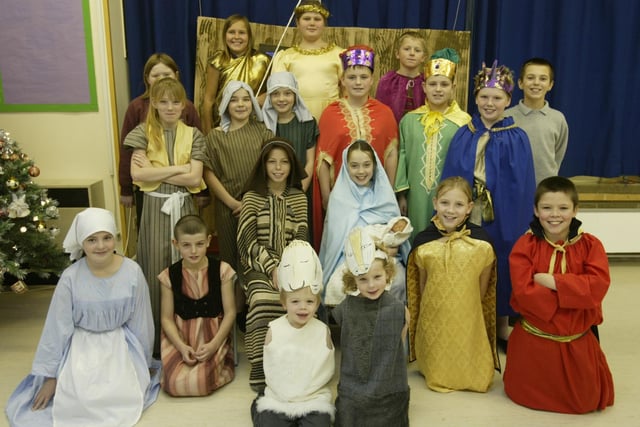 Children at Abbey Park School, Illingworth in the Nativity play back in 2004.