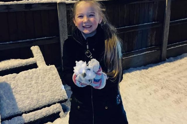 Marie Imrie shared this photo her her daughter enjoying the snow in Crofton.