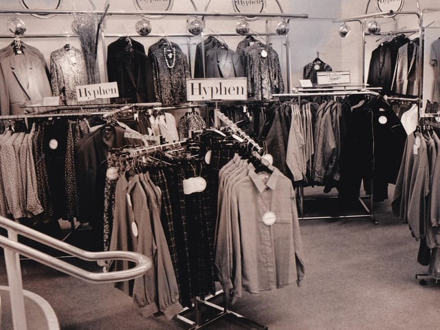 Inside the ladies department in September 1986.