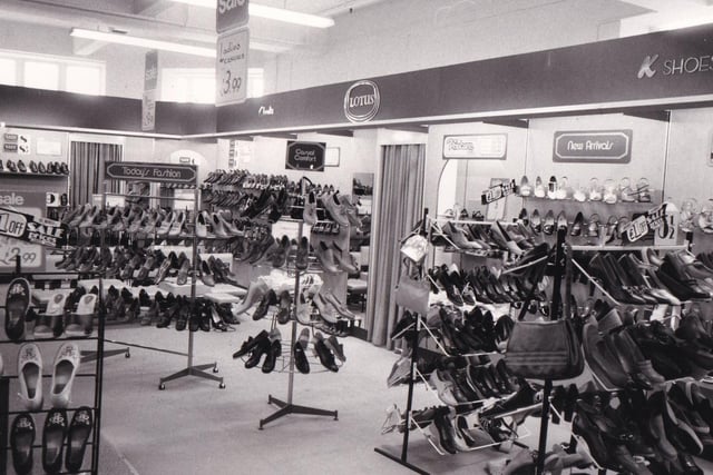 Shoes, shoes and more shoes with a sale offering low prices in August 1978.
