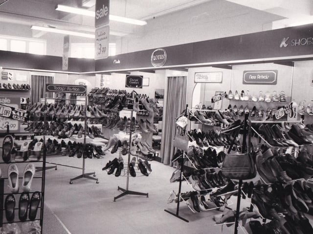 Shoes, shoes and more shoes with a sale offering low prices in August 1978.