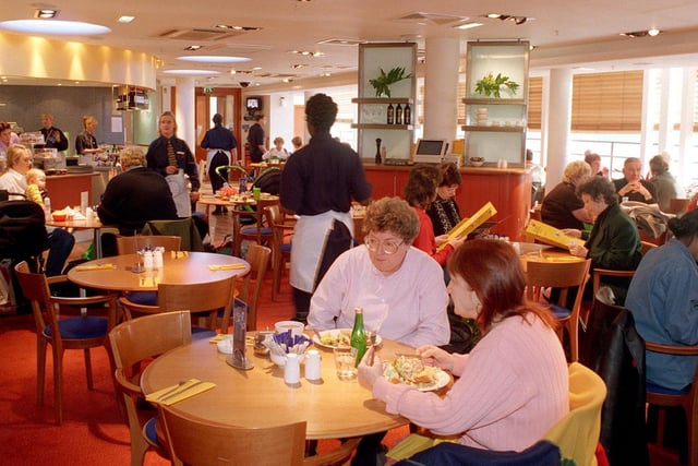 Did you enjoy a break from shopping at Debenhams Day and Night restaurant? Pictured in November 1998.