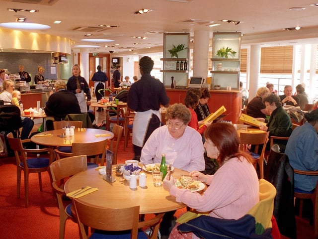 Did you enjoy a break from shopping at Debenhams Day and Night restaurant? Pictured in November 1998.