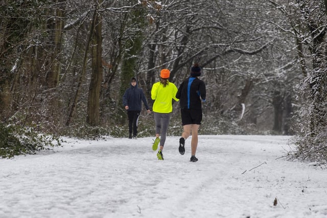 People have been out running this morning in Bramley Fall Park