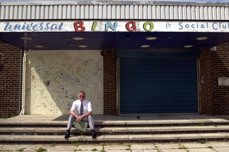 This is Terry Massey outside an old bingo hall in Seacroft which in May 2001 he was hoping to convert into a snooker club.