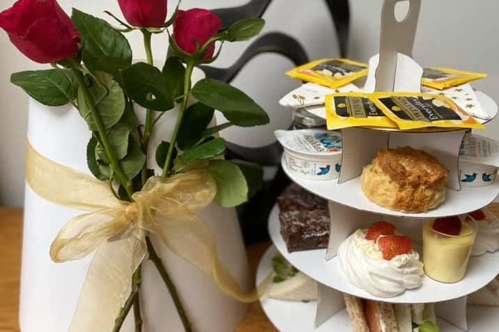 Julia's Bakery is selling a Valentine's afternoon tea for £22.50 for collection from Leeds 17, or £24 for delivery within a five mile radius. Roses and a bottle of prosecco can be added for extra. Order via 'Julia's Bakery' on Facebook.