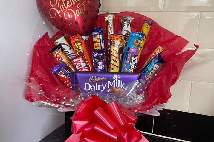 Balloons 2 U Leeds is making chocolate Valentine's bouquets. Contact Facebook page 'Balloons 2 U by Sally Sally Linton' for orders.