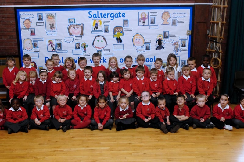 New starters at Saltergate Infants School in 2008.