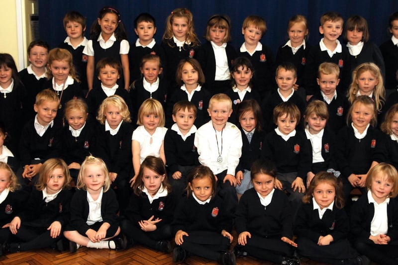 New starters at St Peter’s Primary School in 2008.