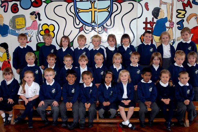 New starters at St Robert’s Primary School in 2008.