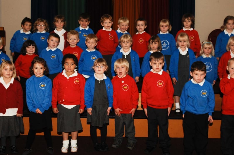 New starters at Starbeck Primary School in 2008.