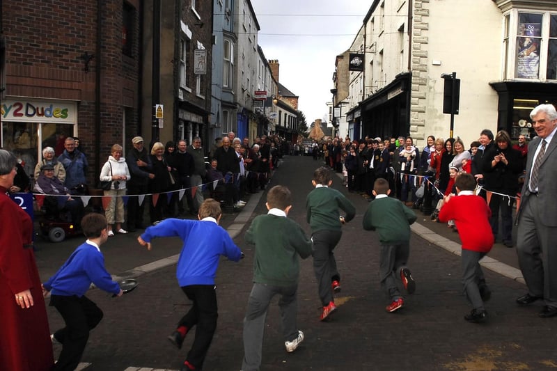 Action from Ripon’s annual pancake race back in 2009.