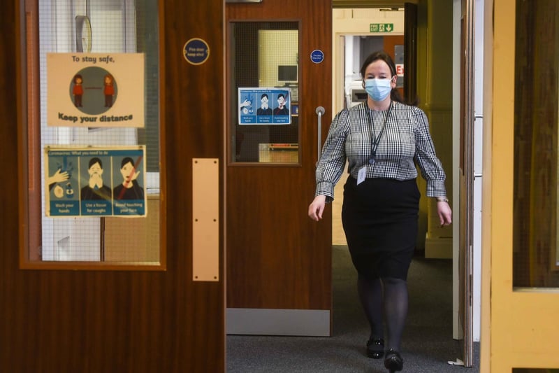 Doors are also kept open and staff wear masks in corridors and communal areas
