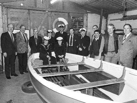 Round Table and Lions members make pres to Wakefield Sea Cadets in 1985