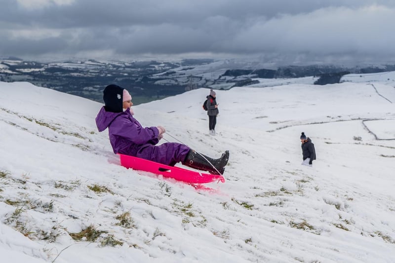 Last month, the snow came down several times, blanketing Leeds and helping people add a bit of variety to their daily exercise routine - including sledging and snowmen out in the hills of the city