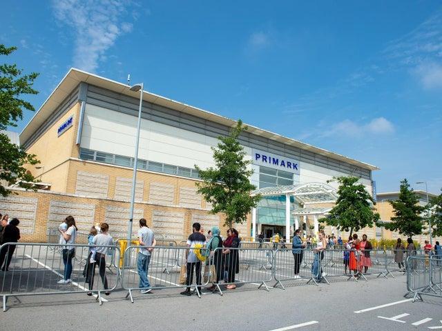 Similar scenes were spotted outside Primark at the White Rose Shopping Centre