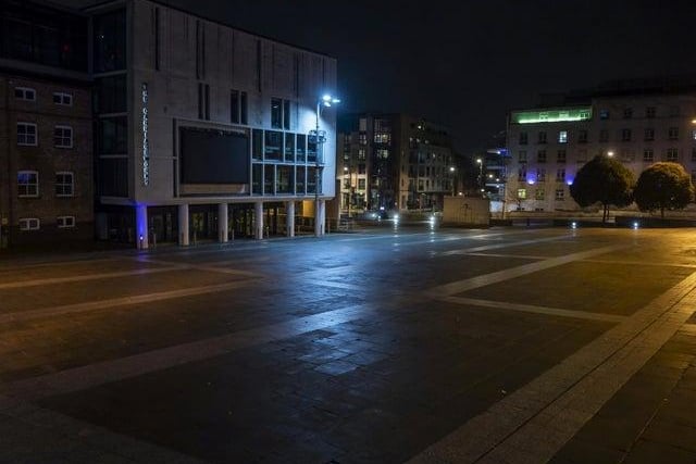 This was the scene in Millennium Square at Christmas 2020 - normally home to a bustling Christmas market, it lay empty