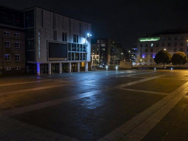 This was the scene in Millennium Square at Christmas 2020 - normally home to a bustling Christmas market, it lay empty