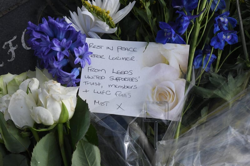 Flowers were laid in remembrance as supporters paid their respects to the record goalscorer.
