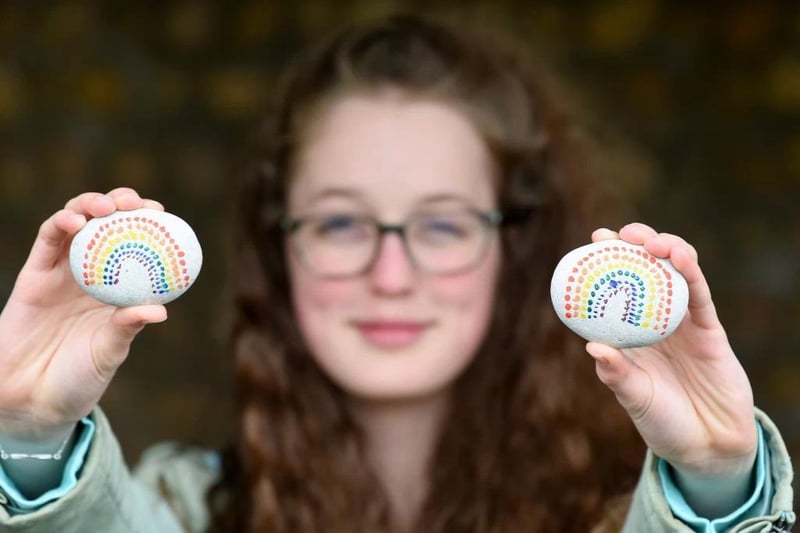 Year 9 AKS pupil Pippa McGregor has been painting pebbles during the coronavirus pandemic and leaving them around Lytham for people to find and take home with them