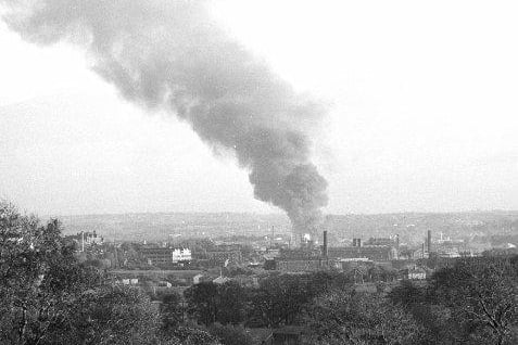 The Rawsons Mill blaze from a distance