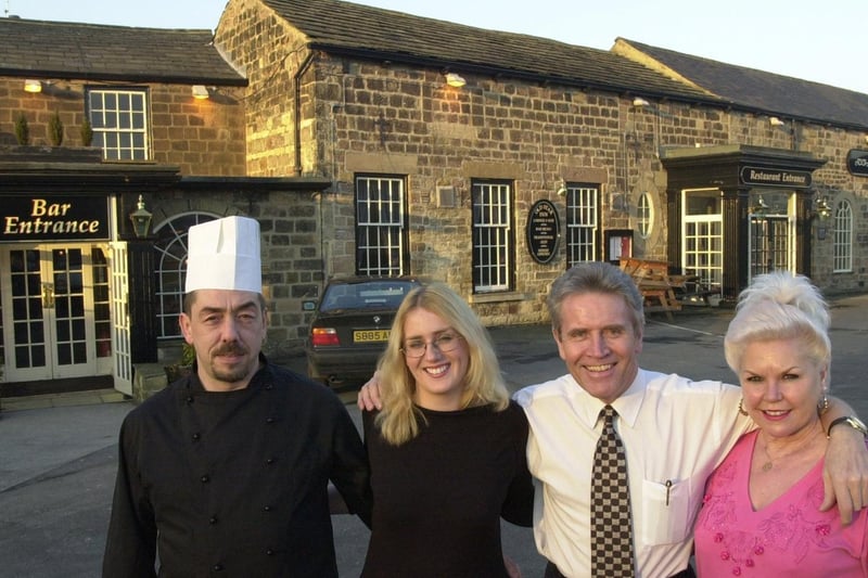 The team at the Old Star at Collingham in February 2001. Pictured, from left, is Paul Bolderson (chef), Gayle Laverick (manageress) and Ron Gough (landlord) and Jackie Gough (landlady).